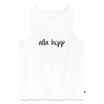 alla hopp - Männer Premium Bio Tank Top - Weiß - Vorne - AI Model Male 178 light (178cm)