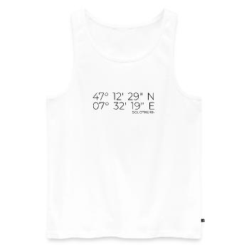 Coordinates Solothurn - Men's Premium Organic Tank Top - white - Front - AI Model Male 178 light (178cm)