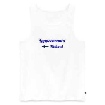 Lappeenranta, Finland- Stylish prints - Men's Premium Organic Tank Top - white - Front - Michal (187cm)