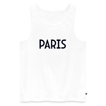 Paris - Men's Premium Organic Tank Top - white - Front - Michal (187cm)