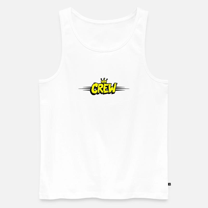 Crew Krone - Männer Premium Bio Tank Top - Weiß