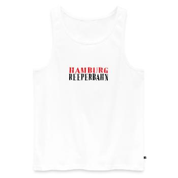 Hamburg Vintage Rubber Stamp - Men's Premium Organic Tank Top - white - Front - AI Model Male 178 light (178cm)