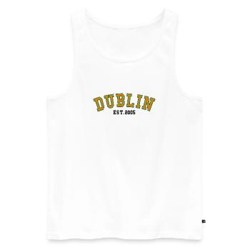 Dublin Est. 2005 - Männer Premium Bio Tank Top - Weiß - Vorne - Michal (187cm)