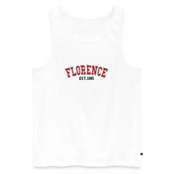 Florence Est. 1985 - Men's Premium Organic Tank Top - white - Front - Michal (187cm)