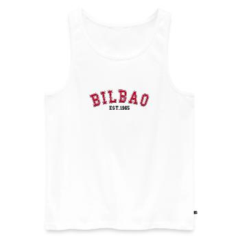 Bilbao Gegründet 1965 - Männer Premium Bio Tank Top - Weiß - Vorne - Michal (187cm)