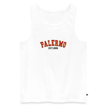 Palermo Est. 2006 - Männer Premium Bio Tank Top - Weiß - Vorne - Michal (187cm)