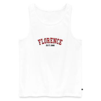 Florence, gegründet 1966 - Männer Premium Bio Tank Top - Weiß - Vorne - Michal (187cm)