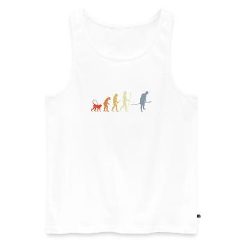 Baker Evolution Retro Look - Men's Premium Organic Tank Top - white - Front - AI Model Male 178 light (178cm)