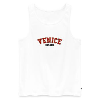 Venice Est. 1986 - Men's Premium Organic Tank Top - white - Front - Michal (187cm)