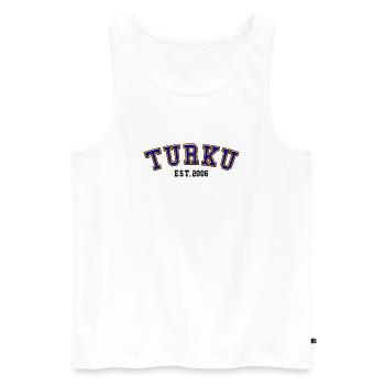 Turku gegründet 2006 – Geburtstag - Männer Premium Bio Tank Top - Weiß - Vorne - Michal (187cm)