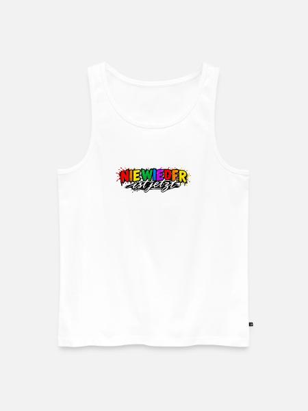 Nie Wieder ist Jetzt Graffiti - Männer Premium Bio Tank Top - Weiß