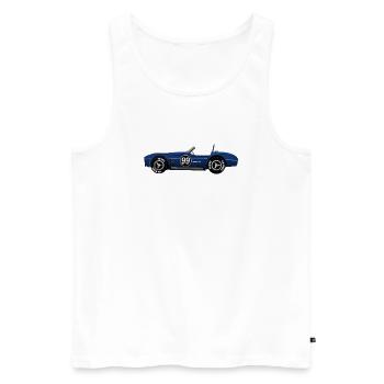 Classic Racer 99 – Vintage Racing Car - Men's Premium Organic Tank Top - white - Front - AI Model Male 178 light (178cm)