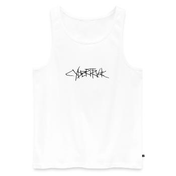 Inscription cybertruck - Débardeur bio Premium Homme - blanc - Devant - Michal (187cm)