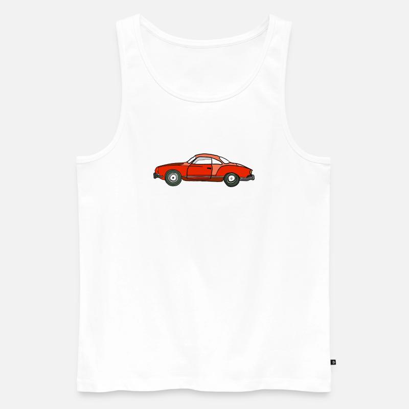 Roter Oldtimer Seitenansicht - Männer Premium Bio Tank Top - Weiß