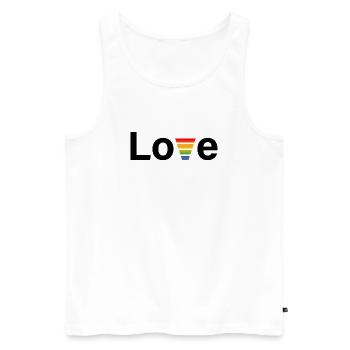 CSD rainbow love shirt - Men's Premium Organic Tank Top - white - Front - Michal (187cm)