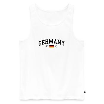 Germany mit Flagge - Männer Premium Bio Tank Top - Weiß - Vorne - Michal (187cm)