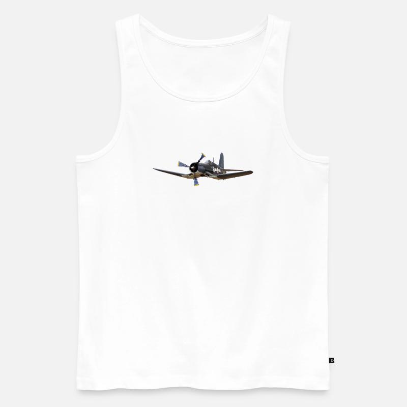 F4U Corsair - Männer Premium Bio Tank Top - Weiß