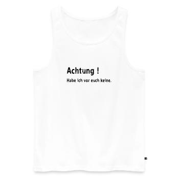 Achtung keine - Männer Premium Bio Tank Top - Weiß - Vorne - Michal (187cm)