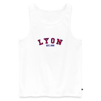 Lyon Est. 1995 - Débardeur bio Premium Homme - blanc - Devant - Michal (187cm)