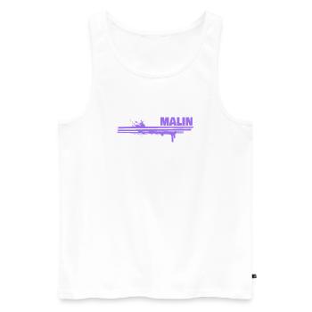Cadeau pour Malin - Débardeur bio Premium Homme - blanc - Devant - Michal (187cm)
