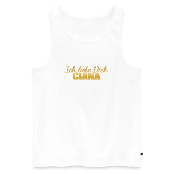 Cadeau pour Ciana - Débardeur bio Premium Homme - blanc - Devant - Michal (187cm)