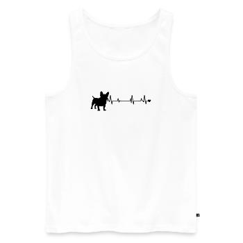 Chien - Débardeur bio Premium Homme - blanc - Devant - Michal (187cm)