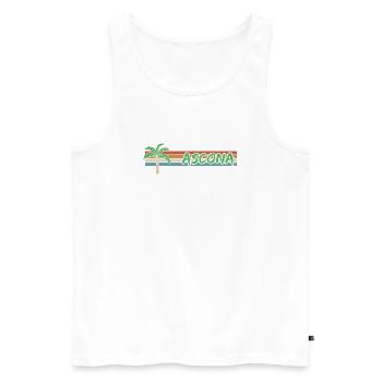 Sun Ascona - Men's Premium Organic Tank Top - white - Front - Michal (187cm)