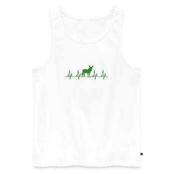 Donkey heartbeat - Men's Premium Organic Tank Top - white - Front - Michal (187cm)