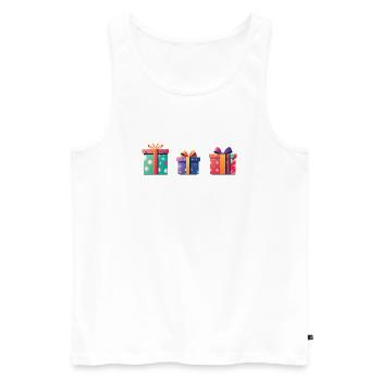 Festliche Geschenkboxen Farbspiele - Männer Premium Bio Tank Top - Weiß - Vorne - AI Model Male 178 light (178cm)