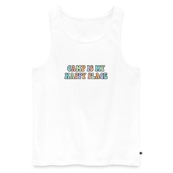 Camp ist mein glücklicher Ort Camping Lover Shirt - Männer Premium Bio Tank Top - Weiß - Vorne - Michal (187cm)
