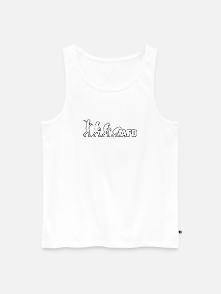 Evolution rückwärts – Gegen Nazis & Faschismus - Männer Premium Bio Tank Top - Weiß