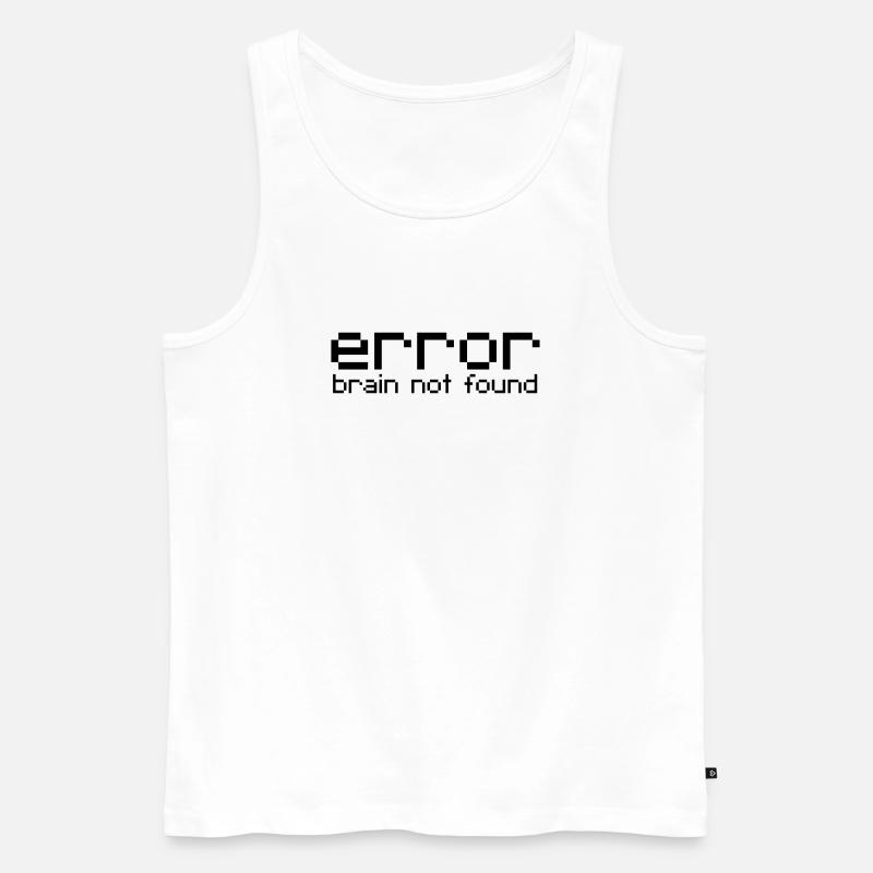 error brain not found - Männer Premium Bio Tank Top - Weiß