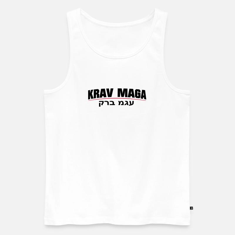 KravMaga Original - Männer Premium Bio Tank Top - Weiß
