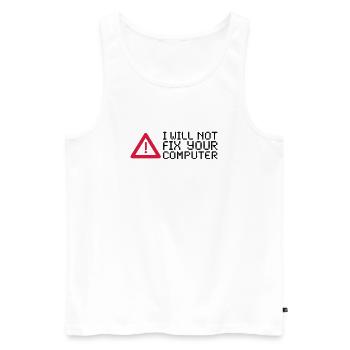 computer - Men's Premium Organic Tank Top - white - Front - AI Model Male 178 light (178cm)