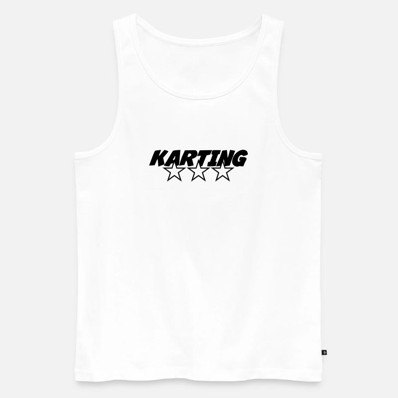 Karting - Men's Premium Organic Tank Top - white