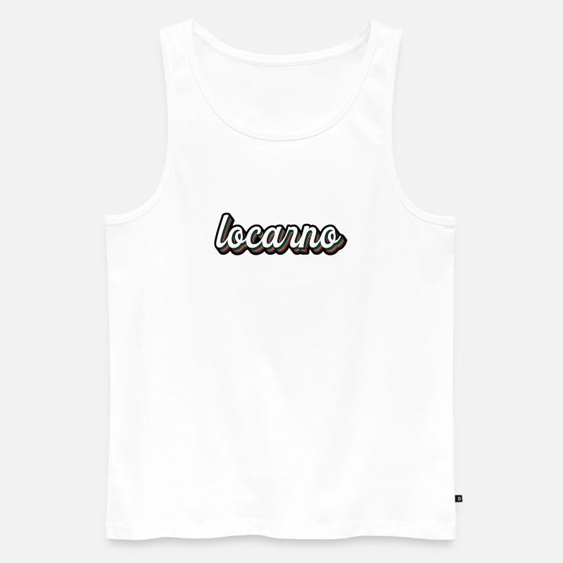 Locarno Regenbogen Script - Männer Premium Bio Tank Top - Weiß