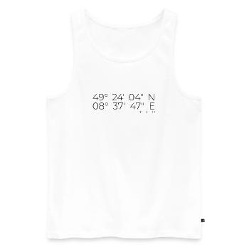 Coordinates Eppelheim - Men's Premium Organic Tank Top - white - Front - Michal (187cm)