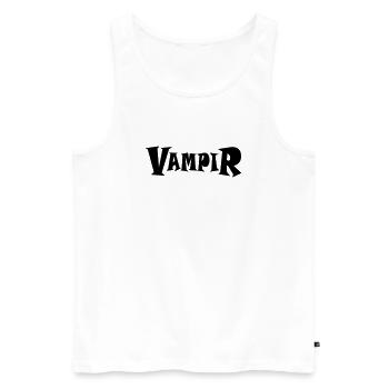 VAMPIR - Männer Premium Bio Tank Top - Weiß - Vorne - AI Model Male 178 light (178cm)