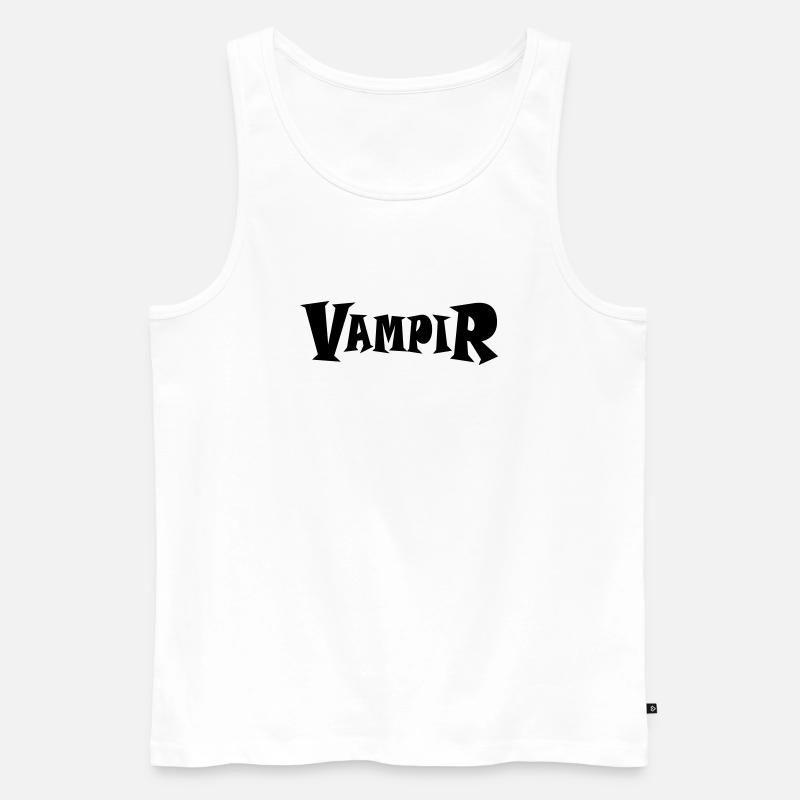 VAMPIR - Männer Premium Bio Tank Top - Weiß