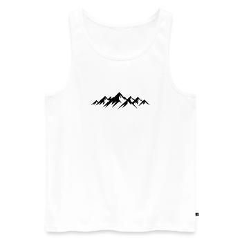 Gebirge - Männer Premium Bio Tank Top - Weiß - Vorne - Michal (187cm)