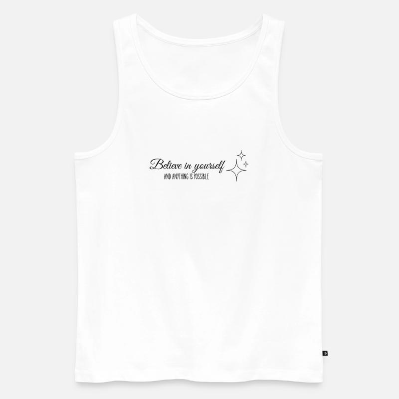 Glaube an dich - Männer Premium Bio Tank Top - Weiß