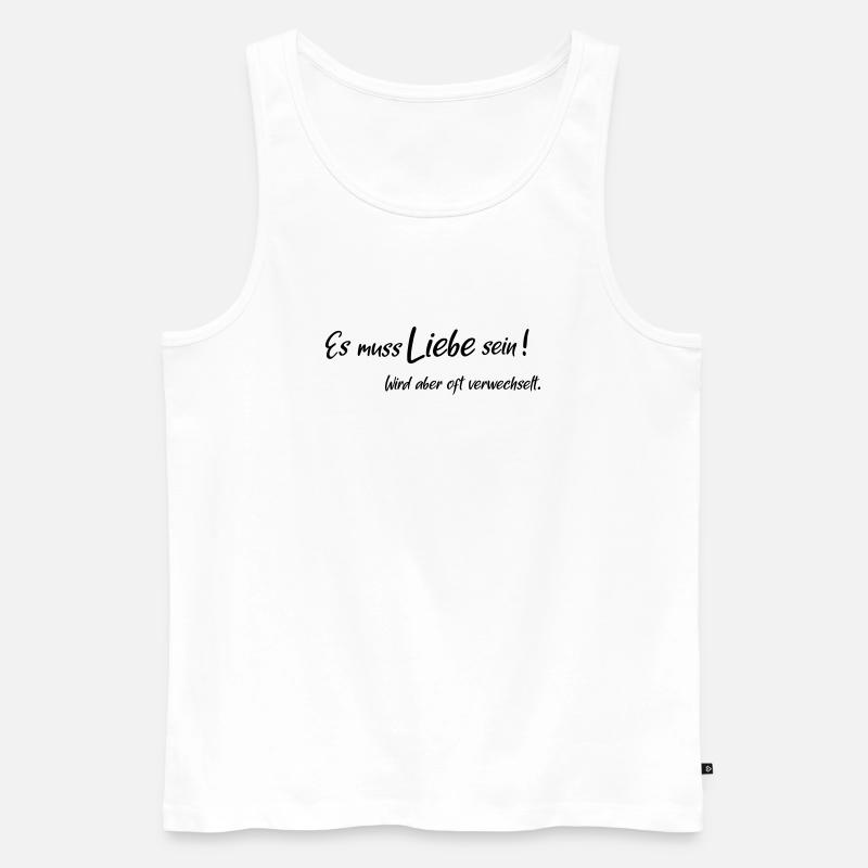 Es muss liebe sein - Männer Premium Bio Tank Top - Weiß