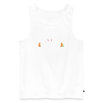 Poids d’haltères Bunny Carrots - Débardeur bio Premium Homme - blanc - Devant - Michal (187cm)