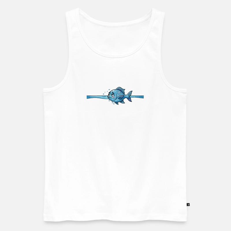 Fisch Meerestier - Männer Premium Bio Tank Top - Weiß