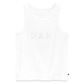 VERstehen, Verbindung, Veränderung - Männer Premium Bio Tank Top - Weiß - Vorne - Michal (187cm)