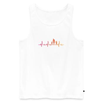 Vater und Tochter – Vater und Sohn, Papa, Sohn und Tochter - Männer Premium Bio Tank Top - Weiß - Vorne - Michal (187cm)