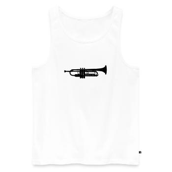 Trumpet - Débardeur bio Premium Homme - blanc - Devant - AI Model Male 178 light (178cm)