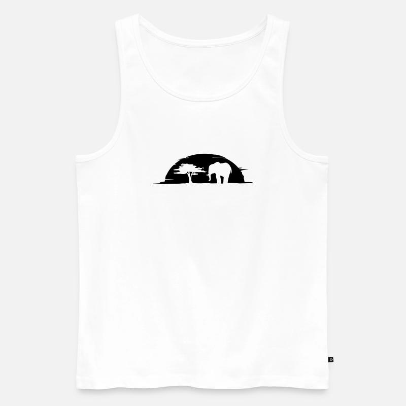 elephant - Männer Premium Bio Tank Top - Weiß