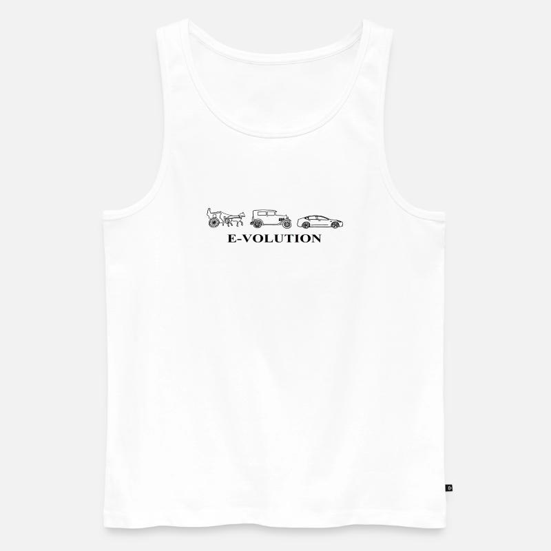 E-Volution Auto Evolution - Männer Premium Bio Tank Top - Weiß