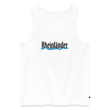 Rheinländer - Die Leute vom Rhein - Männer Premium Bio Tank Top - Weiß - Vorne - Michal (187cm)